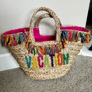 Shiraleah Woven Straw Large Vacation Beach Tote - NWT
